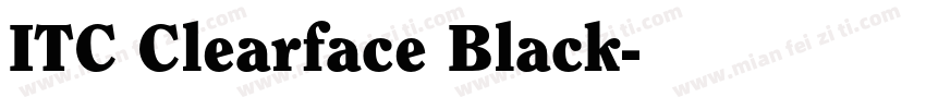 ITC Clearface Black字体转换